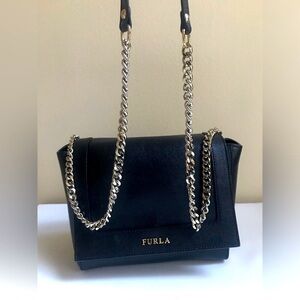Furla Ginevra Saffiano Genuine Leather Shoulder Crossbody Bag